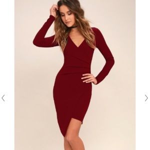 Lulu’s Love Me Completely Dark Red Dress
